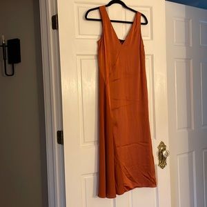 Allsaints rust color slip dress
